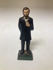Usado, Antigo batente de porta vitoriano de ferro fundido honesto Abe Abraham Lincoln figura pintada comprar usado  Enviando para Brazil