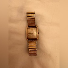 Usado, Wittnaur com Speidel relógio de rosto quadrado ouro 10k vintage comprar usado  Enviando para Brazil