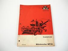 Massey Ferguson MF86 Mähdrescher Ersatzteilliste Parts List 1966 comprar usado  Enviando para Brazil