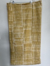 Cortinas de lona de algodão grade gravada West Elm 48x96 amarelo rábano usadas comprar usado  Enviando para Brazil