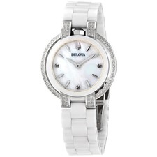 Relógio feminino Bulova Rubaiyat mostrador esfregão diamante - 98R265 comprar usado  Enviando para Brazil