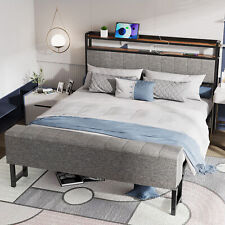grey 4 ft 6 double bed frame for sale grey 4 ft 6 double bed frame for sale LEICESTER
