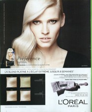 Publicité Papier - Colorant Préférence de L' Oréal de 2017, Égérie Lara Stone , usado comprar usado  Enviando para Brazil
