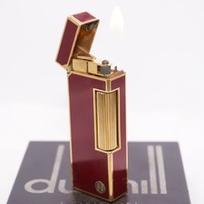 Com isqueiro d_Dunhill laca vermelha_limpeza ultrassônica_condição de funcionamento total comprar usado  Enviando para Brazil