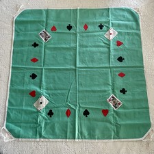 Usado, Antiga Mcm Bordada Cartão Mesa Novidade Toalha de Mesa Capa Perna Verde Perfeito Gravatas comprar usado  Enviando para Brazil