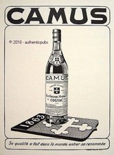 Publicite camus cognac d'occasion  Cires-lès-Mello