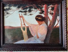 Tableau ancien huile d'occasion  Châteaumeillant