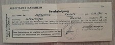 Arbeitsamt mannheim bescheinig gebraucht kaufen  Öhringen
