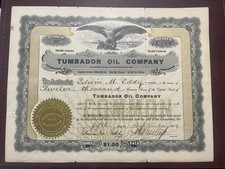 1919 Tumbador Oil Company Stock Certificate #69, São Francisco, CA, usado comprar usado  Enviando para Brazil