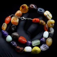 Lindo colar de miçangas exclusivo mix gema grau superior 813,00 cts VK 33 E609 comprar usado  Enviando para Brazil