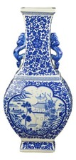 Jarrón clásico de porcelana azul y blanco Festcool de 17", China de cerámica de paisaje Q... segunda mano  Embacar hacia Mexico