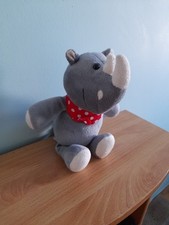 Peluche rhinoceros gris d'occasion  Maintenon