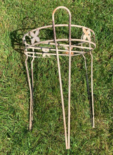 Suporte de planta de ferro forjado vintage mesa de jardim quintal salvamento marfim metal 10 x 15, usado comprar usado  Enviando para Brazil
