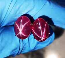 Cabochão oval 6 raios estrela vermelha natural rubi 20 quilates pedra preciosa solta CERTIFICADA comprar usado  Enviando para Brazil