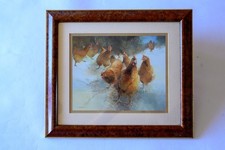 Framed print hen for sale  LEVEN