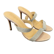 Sapatos sociais femininos Schutz Beatriz Mule metalizado malha cristal tamanho 7,5 B saltos comprar usado  Enviando para Brazil