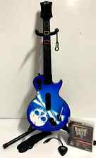 Guitarra sem fio PS3 GuitarHero/RockBand Les Paul Gibson BLUESKULL *DONGLE*Strap  comprar usado  Enviando para Brazil