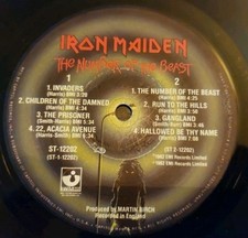 Usado, Iron Maiden: The Number Of The Beast 1982 EMI OG Vinyl LP Only (No Cover/Inner)  comprar usado  Enviando para Brazil