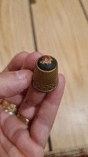 Brass embroidered thimble for sale  SOUTHAMPTON