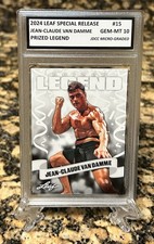 Jean-Claude Van Damme 2024 Feuille Légende Prisée #15 Notée GEM-MT 10. COA! comprar usado  Enviando para Brazil