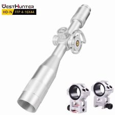 Mira telescópica de rifle de caça e tiro WestHunter HD-N 4-16X44 FFP prata bloqueável comprar usado  Enviando para Brazil