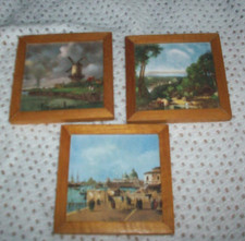 Vintage wooden pictures for sale  HUNTINGDON