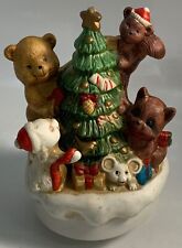 Caixa de música Ceramic Forest Friends - Estatueta branca de Natal - Funciona! comprar usado  Enviando para Brazil