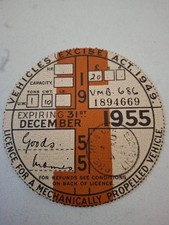Vintage tax disc for sale  OMAGH