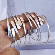 Conjunto de 7 pulseiras de prata esterlina 925 linda feita à mão comprar usado  Enviando para Brazil