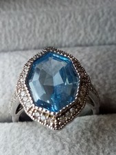 Qvc diamonique blue for sale  LONDONDERRY