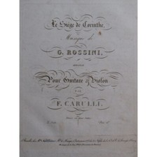 CARULLI Ferdinando El Asiento De Corinto Rossini Guitarra Ca1820 comprar usado  Enviando para Brazil
