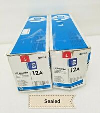 Pacote com 2 cartuchos de toner preto HP 12A Q2612A genuíno caixa aberta, usado comprar usado  Enviando para Brazil
