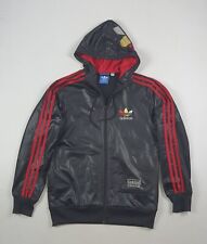 Używany, adidas chile track zip z kapturem trefoil czarny błyszczący pomarańczowy niebieski srebrny rozmiar S na sprzedaż  PL