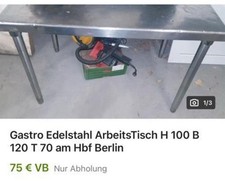 Metall arbeitstisch gastro gebraucht kaufen  Teltow