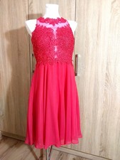 Używany, Malinowa Sukienka z Koronką – Elegancja i Styl – Rozmiar M na sprzedaż  PL