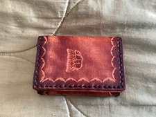 Leather wallet wolf for sale  RICHMOND