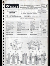 Carburateur solex citroen d'occasion  Baugy