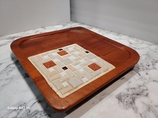 Bandeja para servir tábua de queijo vintage MCM charcutaria azulejo madeira milbern estilo dinamarquês comprar usado  Enviando para Brazil