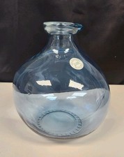 Vaso Vidros San Miguel 100% vidro reciclado feito à mão azul Espanha comprar usado  Enviando para Brazil