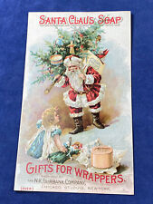 Tarjeta comercial victoriana 1899 JABÓN SANTA CLAUS ""Regalos para envoltorios"" Nuevo Reino Unido Fairbank Co segunda mano  Embacar hacia Mexico