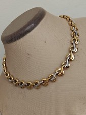 Usado, Colar Chocker Nina Ricci Paris Wavy Link 22KGP The Look Of Real Vintage 80 comprar usado  Enviando para Brazil