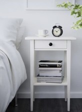 Ikea white bedside for sale  LONDON