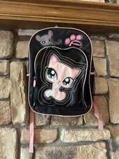Mochila Littlest Pet Shop 2011 LPS rosa gato glitter preta rara comprar usado  Enviando para Brazil