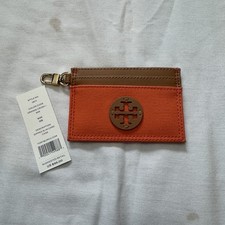 Nova Carteira Compacta TORY BURCH Mergulhada Fina Estojo de Cartão Laranja Esmagado e Bronzeado 39111 comprar usado  Enviando para Brazil
