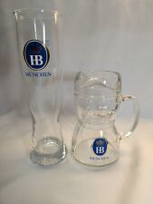 2 copos de cerveja alemães Stein- Caneca HB Hofbrauhaus MunchennSohm avental espartilho Dirndl comprar usado  Enviando para Brazil