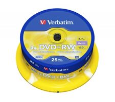 Verbatim 43489 DVD+RW SERL 4.7GB 4X prata fosca pacote com 25, usado comprar usado  Enviando para Brazil