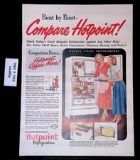 Comparação de refrigeradores Hotpoint 1949 prova que Hotpoint oferece anúncio MorePrint 45655 comprar usado  Enviando para Brazil