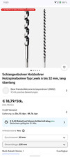 Schlangenbohrer holzbohrer hol gebraucht kaufen  Reutlingen