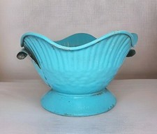 Teal metal planter for sale  Williams