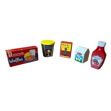 Usado, Bloco de madeira fingir brincar mercearia comida para brincar ou exibir conjunto com 5 peças comprar usado  Enviando para Brazil